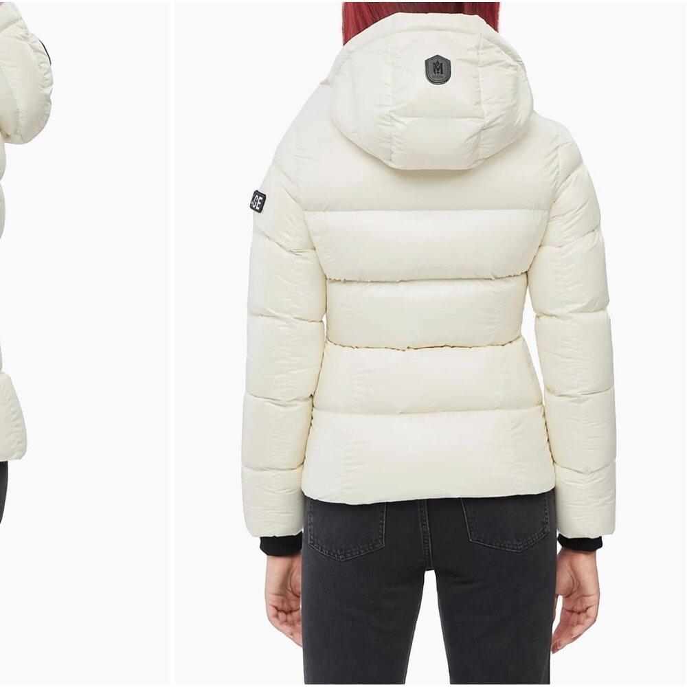 Mackage Cream Hooded Puffer Jacket - Picture 3 of 16